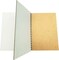 Spiral Sketch Book Large Notebook(Built-in drawing board) Kraft Cover Blank Sketch Pad Wirebound Sketching for Drawing Painting 8.6x11.4-Inch (1 Pack) 200 Pages, 100 Sheets
